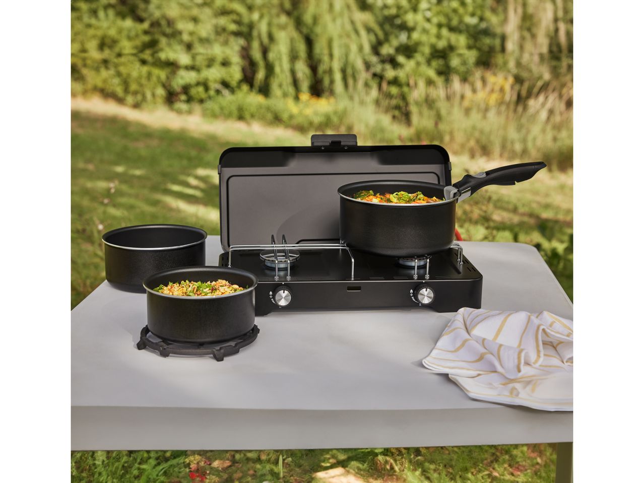 Portable Double Burner Camping Stove