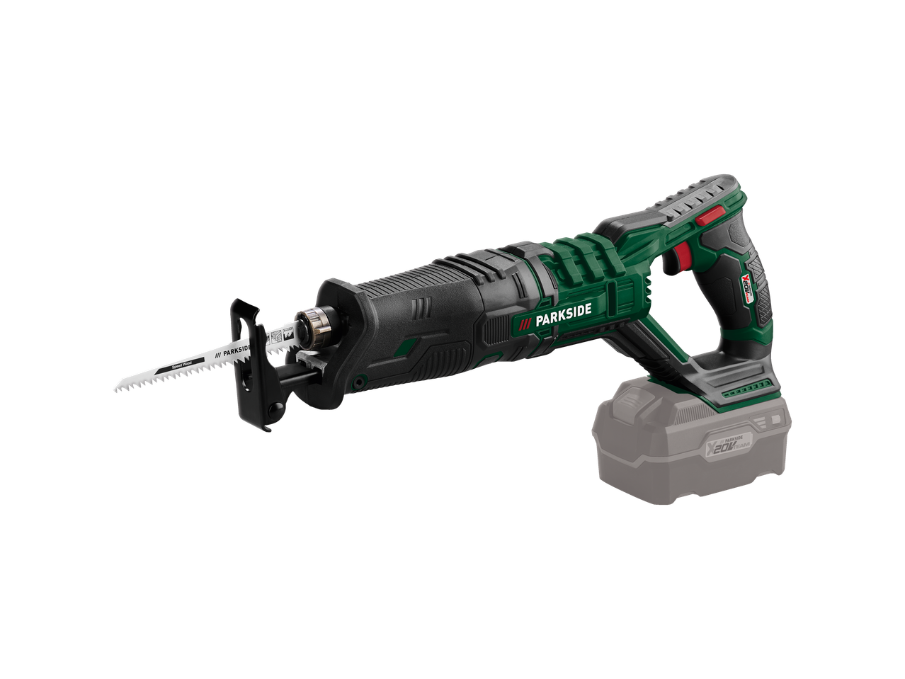Parkside X20V Team reciprocating saw: cordless power tool for DIY.