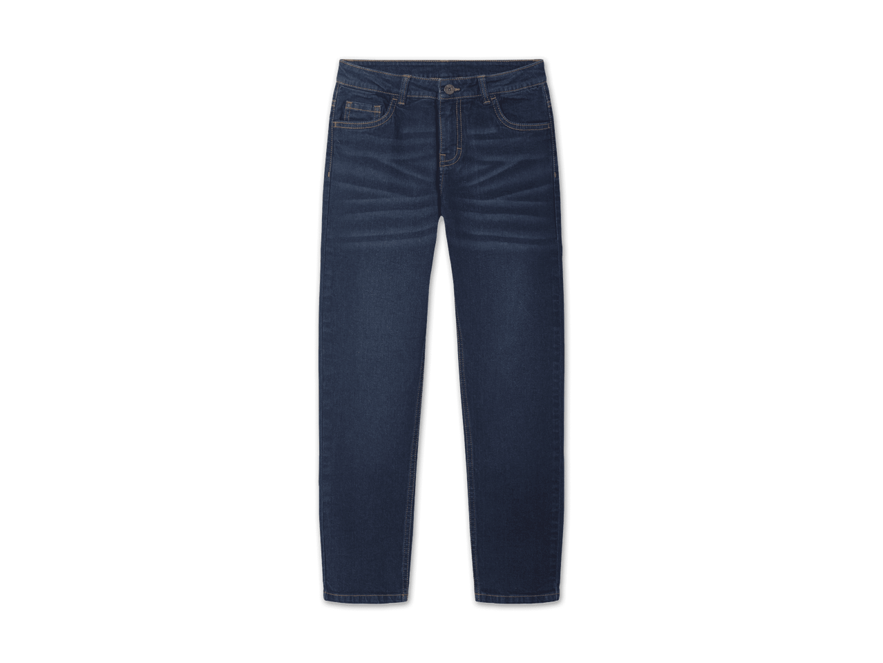 Klassische dunkelblaue Jeans für Herren in gerader Passform.