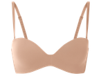 Бежов сутиен без презрамки с подвижни презрамки.