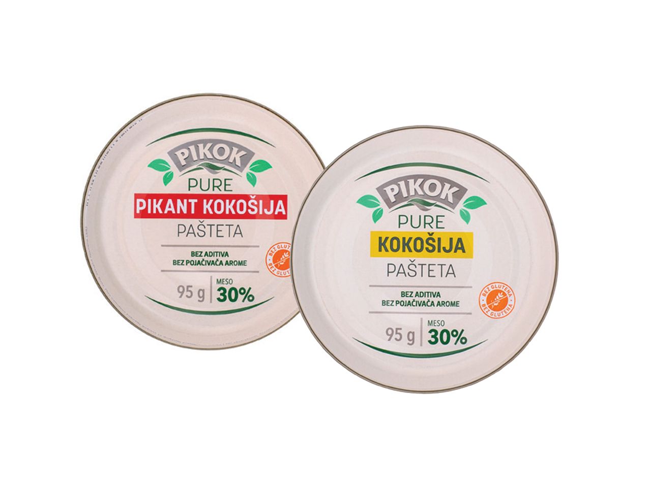 Dve posudice Pirot mleka, ukus krem brulee i vanila.