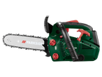 PARKSIDE® Top Handle Petrol Chainsaw with a white bar and green body.