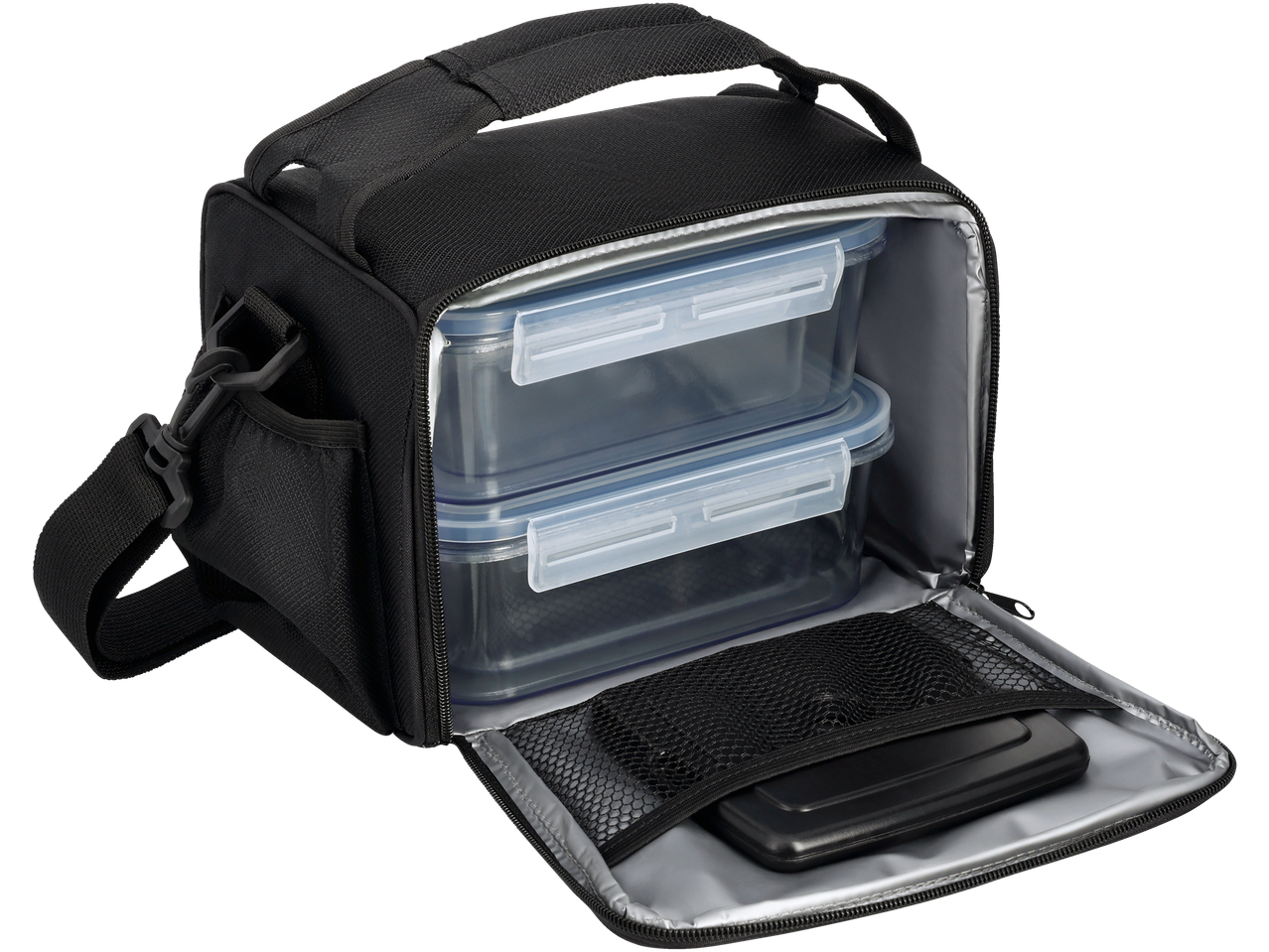 Silvercrest® pietų krepšys su dviem maisto indais ir stalo įrankių skyriumi