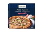 Pizza Rustica Italamo : pizza surgelée au jambon, roquette et ricotta, style napolitain.