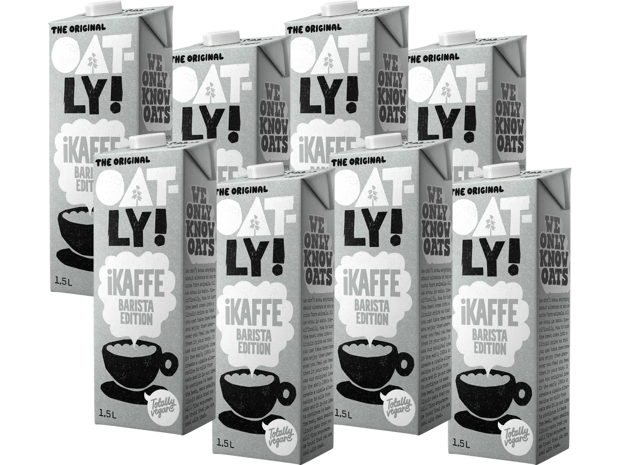 Oatly havremjölk, barista edition.