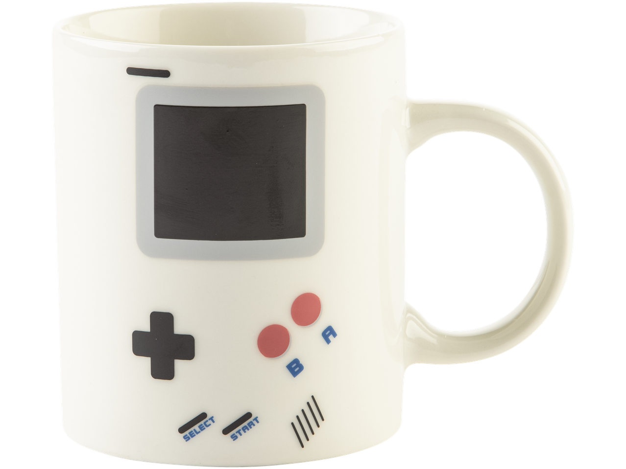 Шолја са дизајном Game Boy.