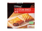 Two What's Cooking? Steak Bakes: beef in gravy, puff pastry.