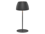 LIVARNO home Cordless LED Table Lamp with a pleated dark gray shade