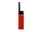 Red utility lighter with a long black nozzle