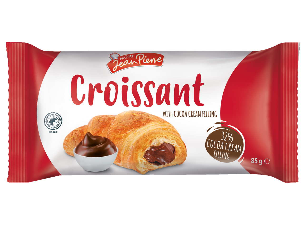 Croissant Maître Jean Pierre cu cremă de cacao.