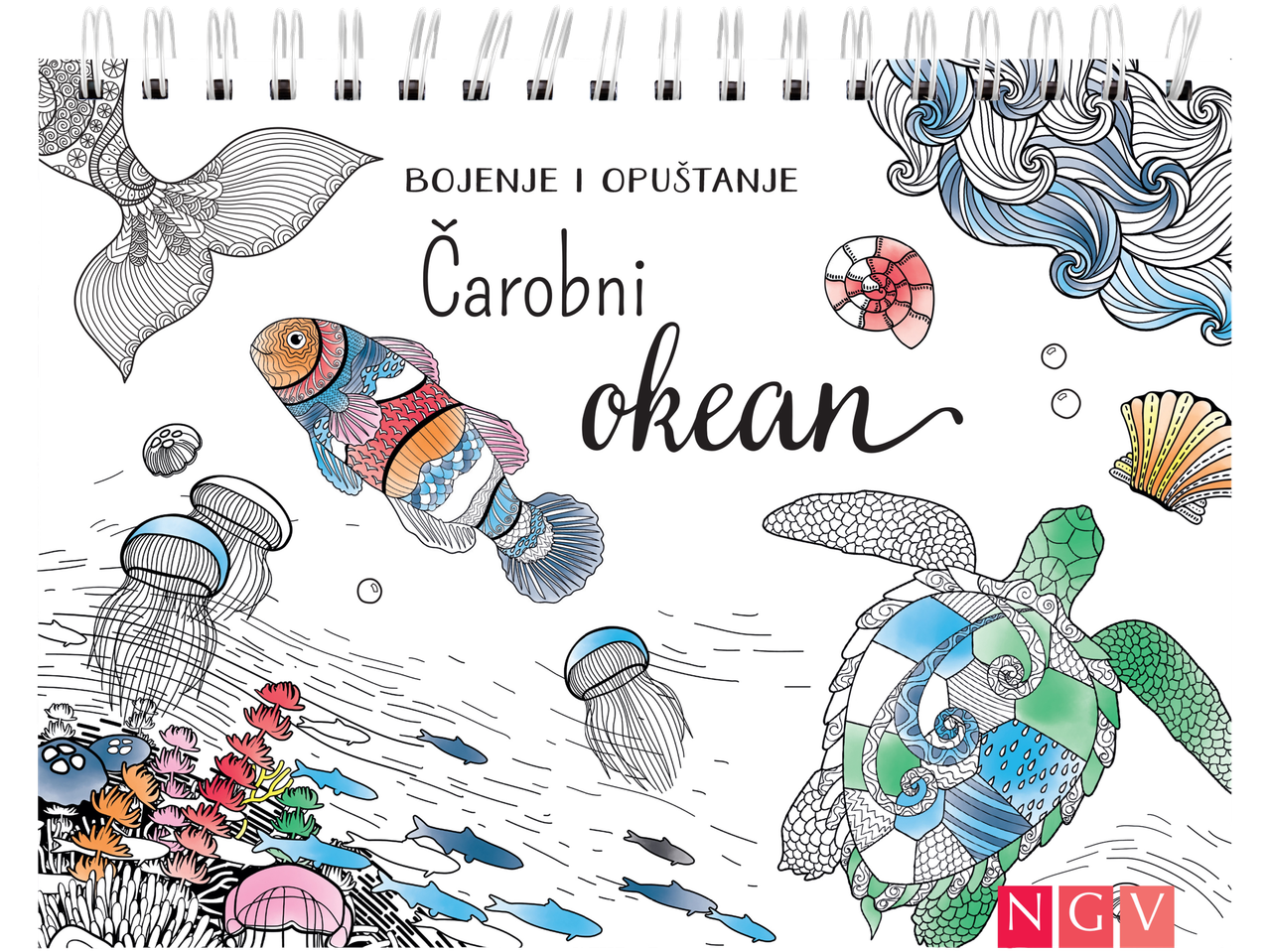 Crelando® bojanka za odrasle: „Čarobni okean“ sa morskim stvorenjima i koralima.