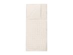 Cream-coloured quilted weighted blanket with a folded corner