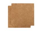 Two square coconut fibre mulch mats
