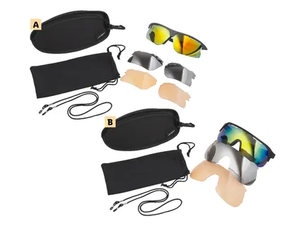 CRIVIT Sporta brilles ar maināmām lēcām