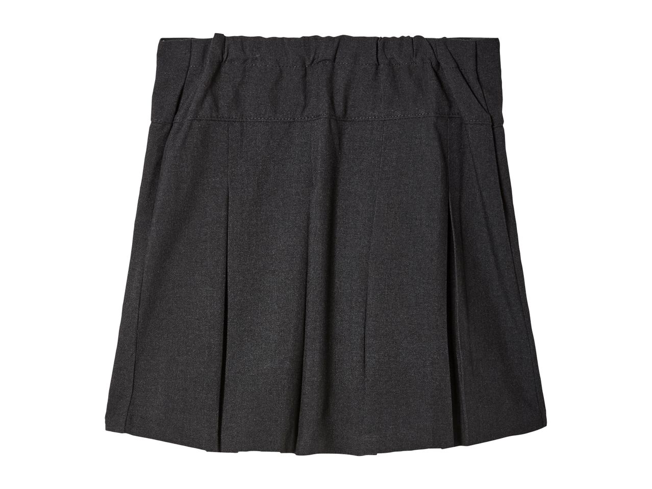 Dark grey pleated school skirt.