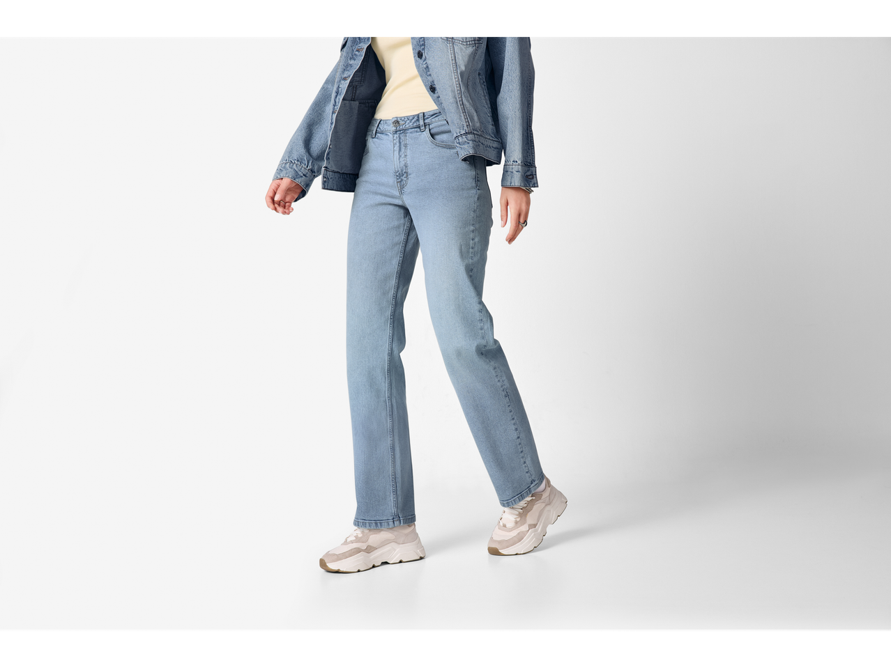 Esmara® traperice ravnog kroja i traper jakna za žene