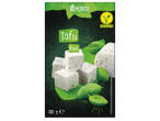 Опаковка тофу с босилек, с надпис „Tofu Basil“, 180 g, и веган етикет.
