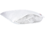 Pernă albă matlasată Polygiene® Duo-steppelt cu fermoar deschis