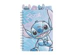 Stitch spiral notebook with bookmarks.