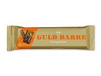 Guldbarre med appelsinknas, indpakket i guld og orange emballage.