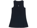Dark blue girls' dress with zipper.