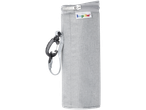 Lupilu® changing bag/backpack in light grey with a carabiner clip.