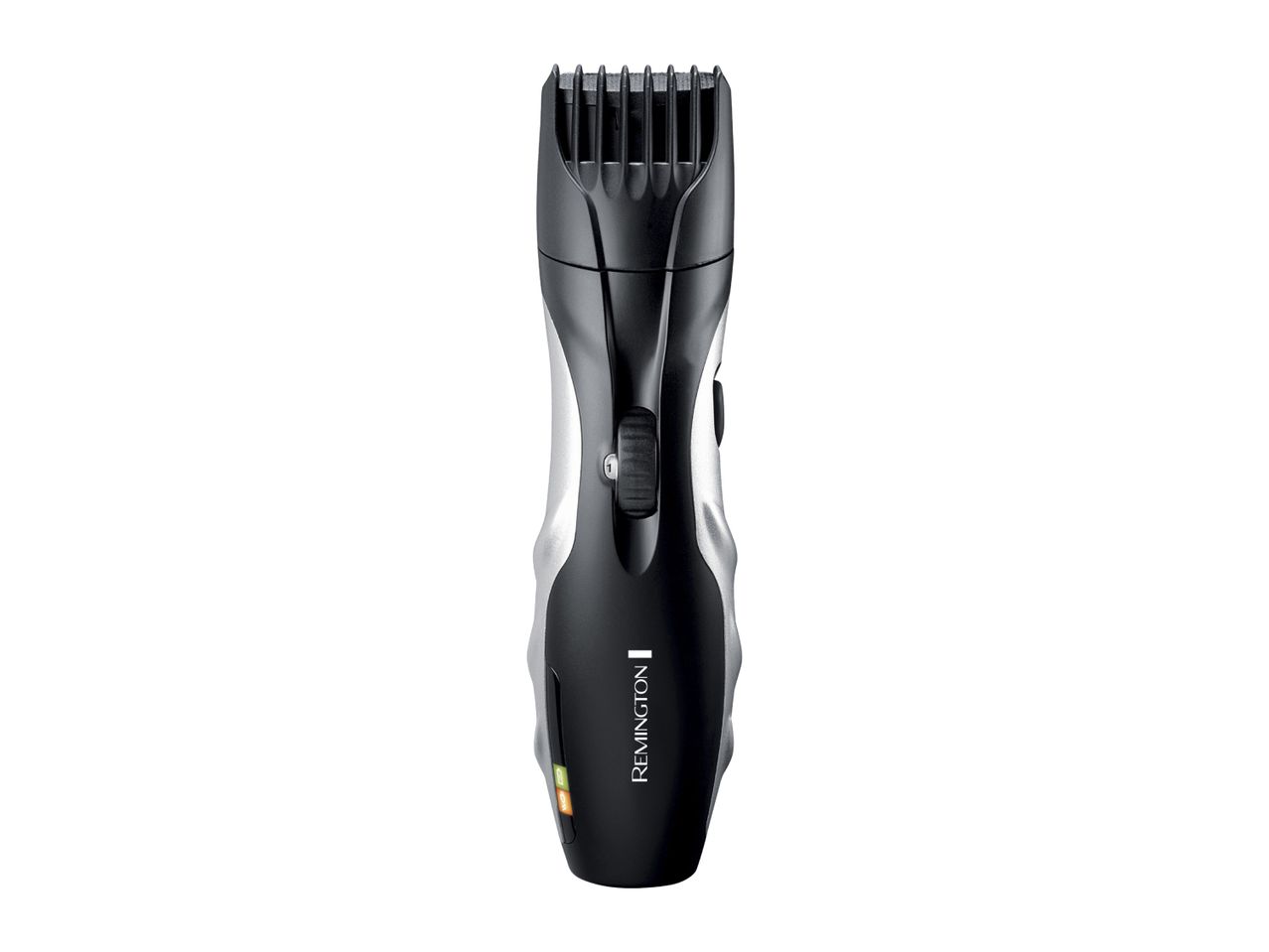 Remington beard trimmer with adjustable comb and power indicator