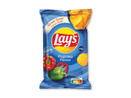 En pose paprika-chips med teksten 'Great Taste Less Salt' og '175ge'.