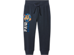 Tamsiai mėlynos sportinės kelnės su „Paw Patrol“ personažu Chase ir užrašu „PAW PATROL“.