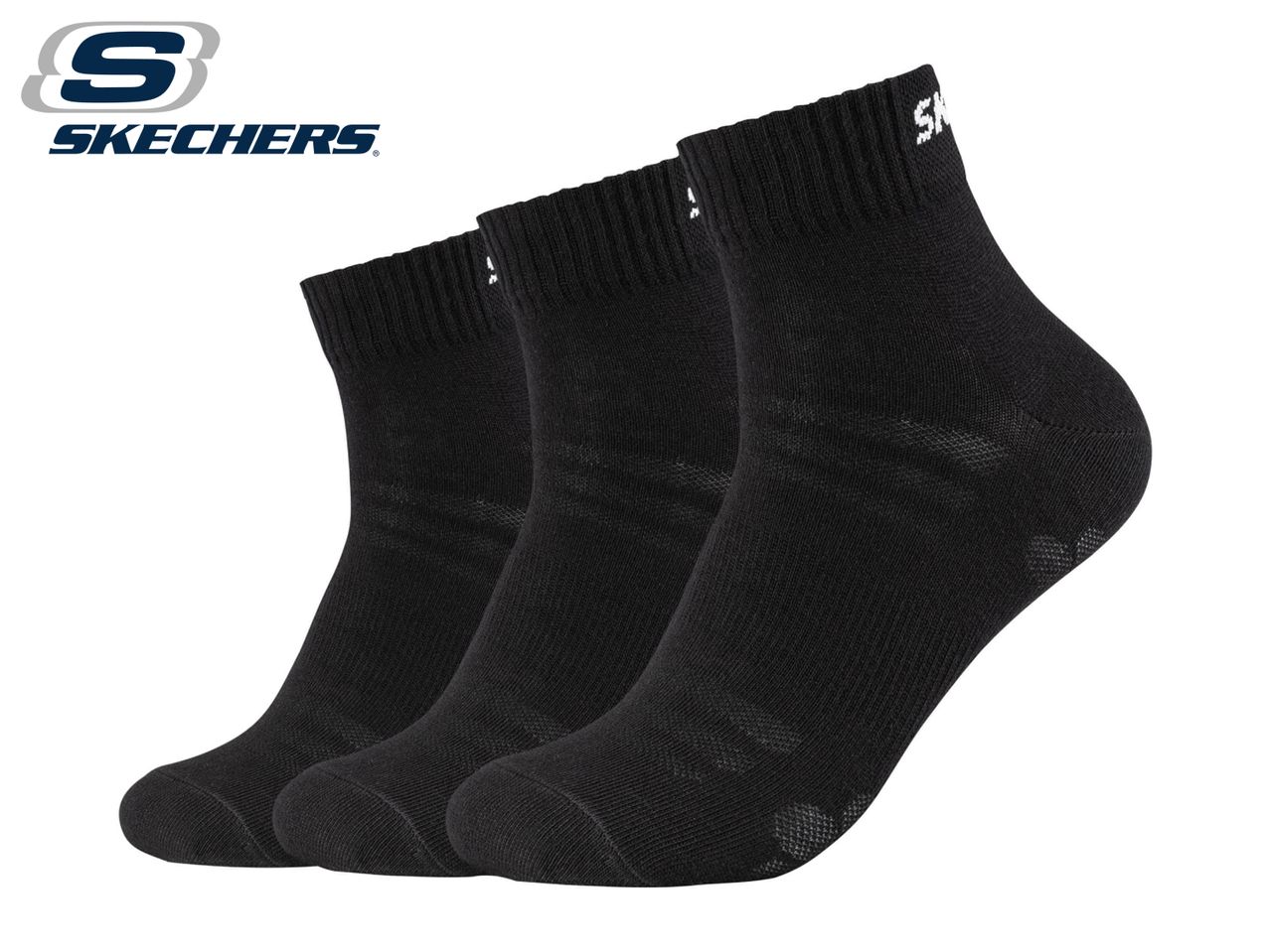 Skechers Middle Socks - 3 pairs - Black