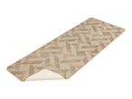 Beige patterned runner rug with a non-slip backing