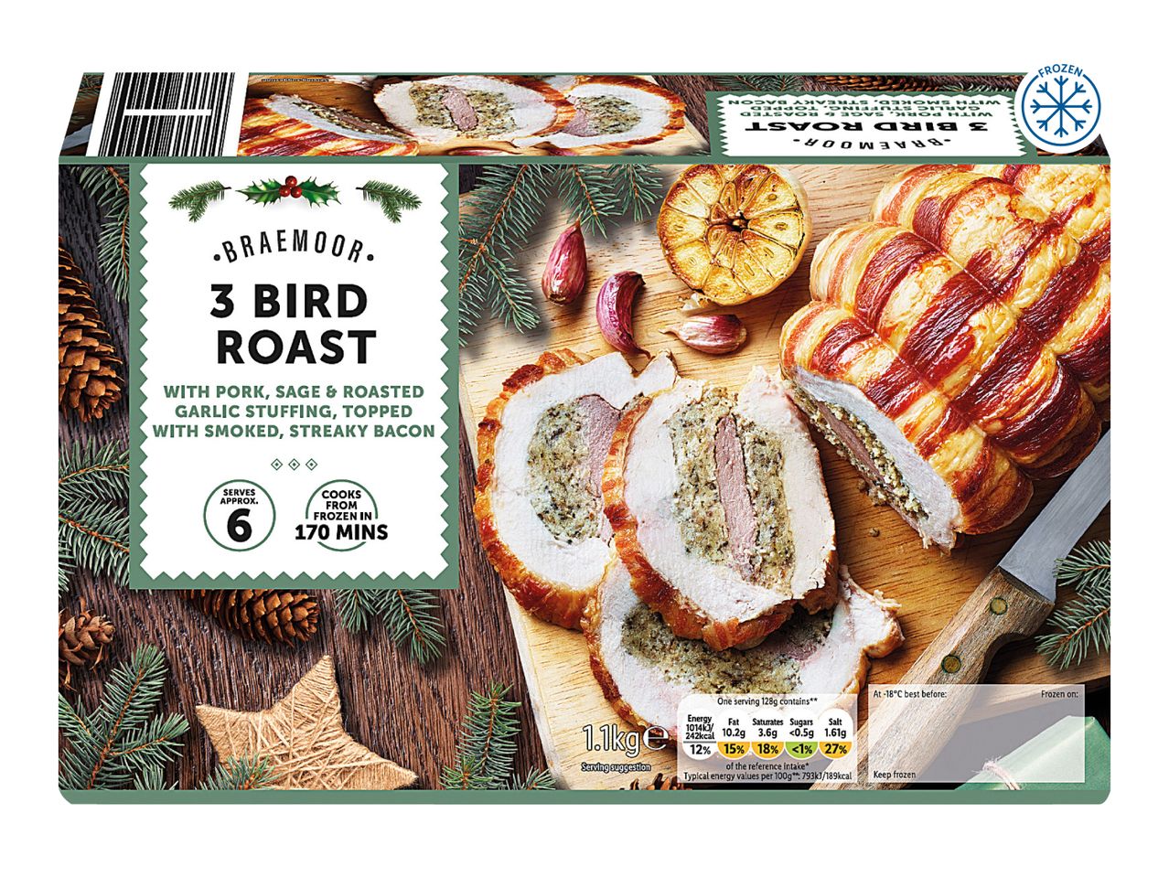 Bird Roast with Pork, Sage Roasted Garlic Stuffing