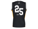 Spate a unui tricou de baschet Crivit negru, cu numărul 25.