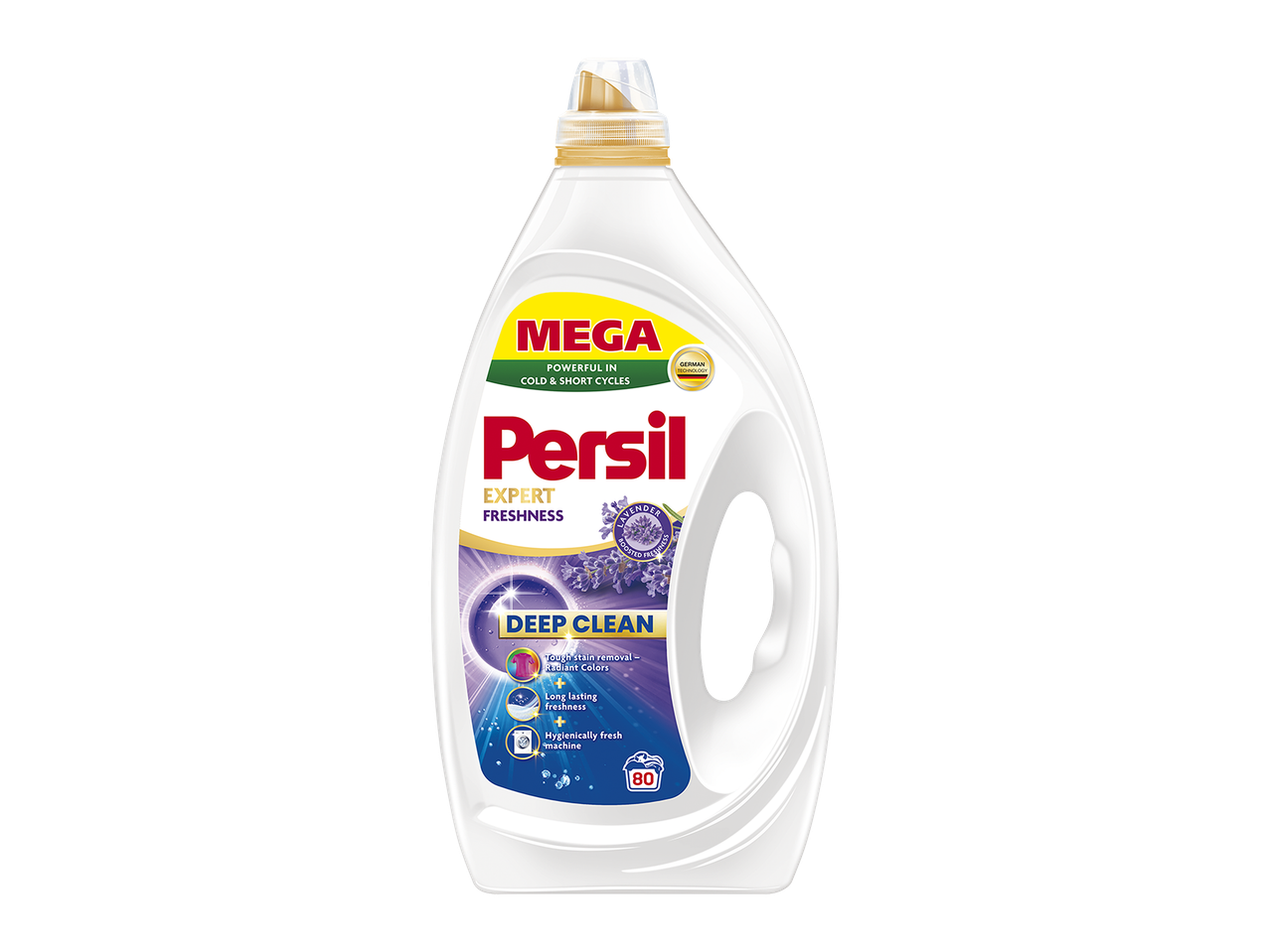 Detergent lichid de rufe cu lavandă, pentru curățare profundă și prospețime de lungă durată.