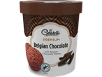 Inghețată Gelatelli Premium ciocolată belgiană cu fulgi de ciocolată.