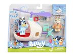 Bluey Bingo's Helicopter toy set with Bluey and Bingo figures, accessories, and packaging.