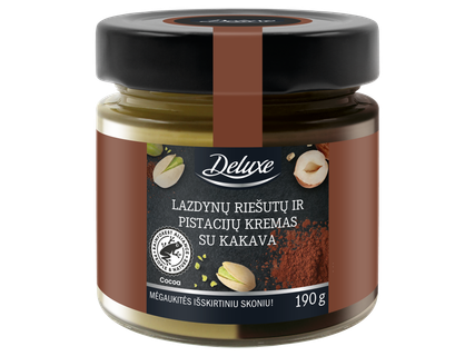 Lazdynų riešutų ir pistacijų kremas