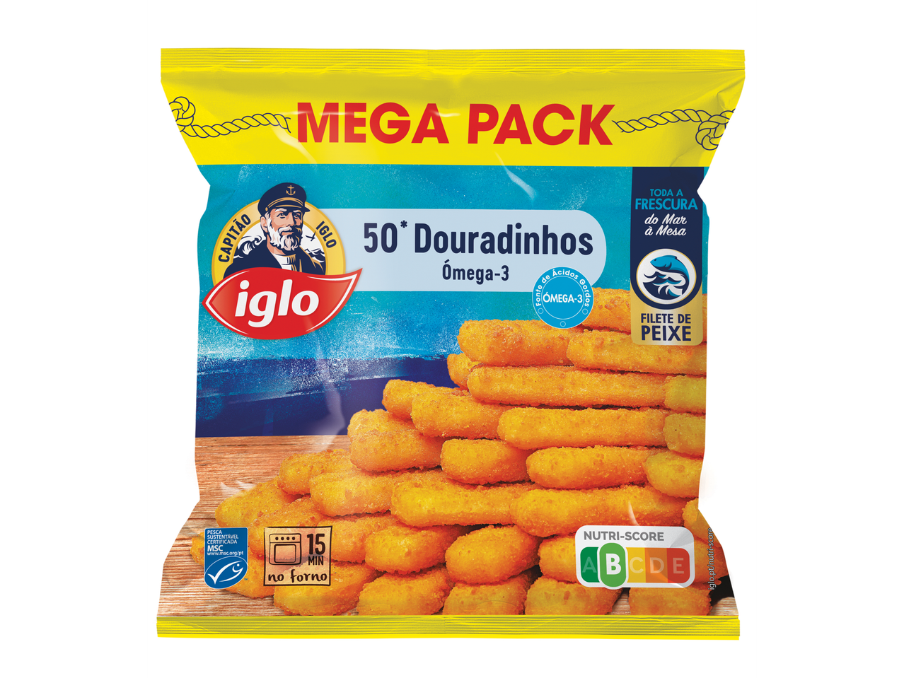 Mega pack Iglo com 50 Douradinhos.