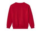Red long-sleeve children's sweatshirt.