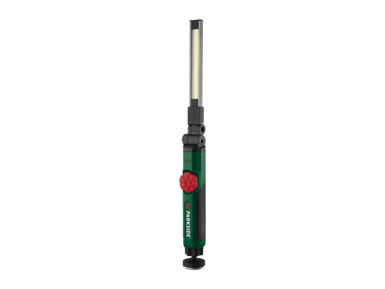 Rechargeable LED work light with a magnetic base and adjustable head