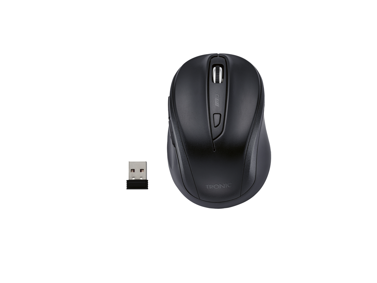 Trådlös mus TRONIC med USB-mottagare.