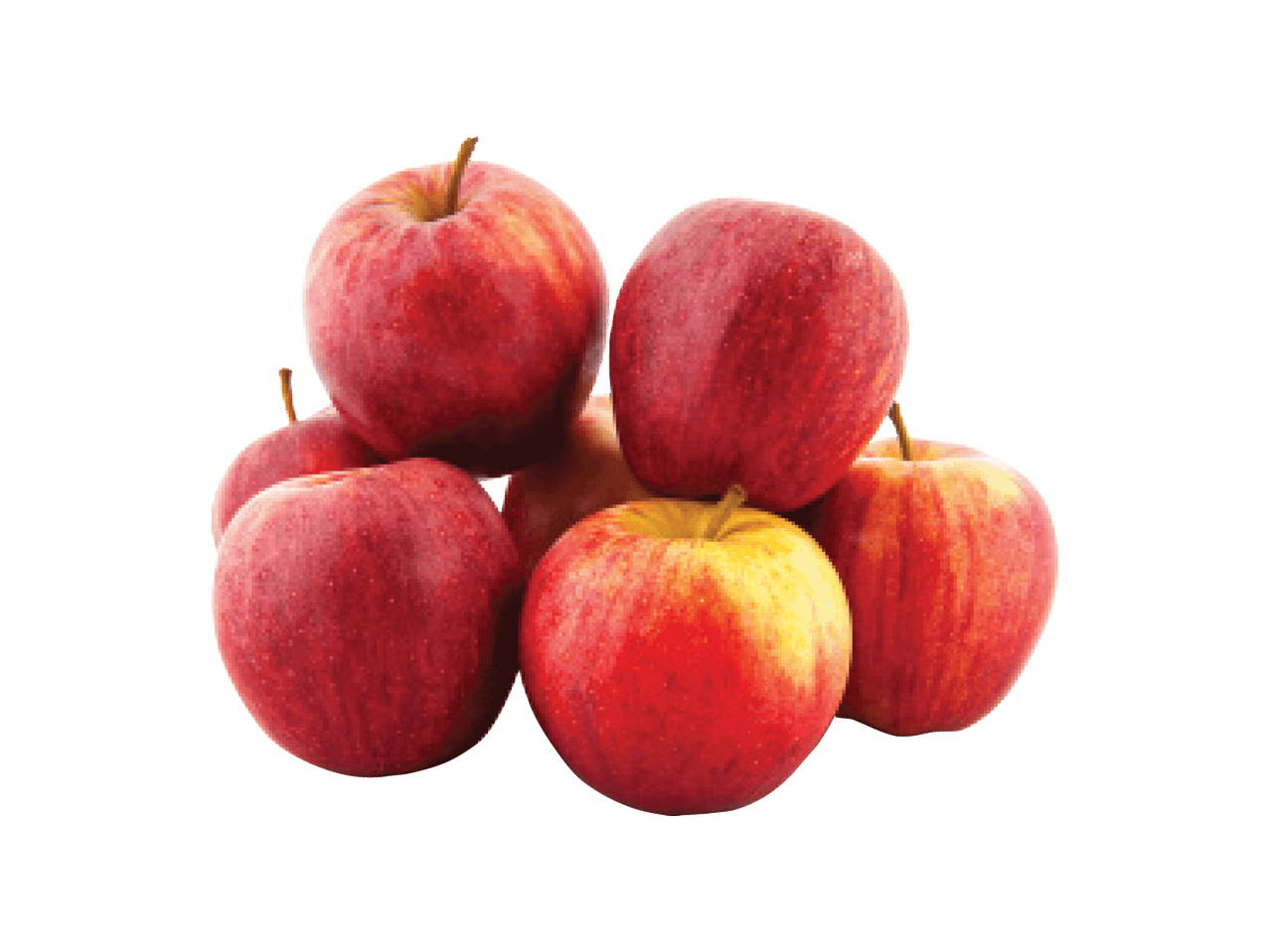 Kuhjatud punased õunad mustal taustal