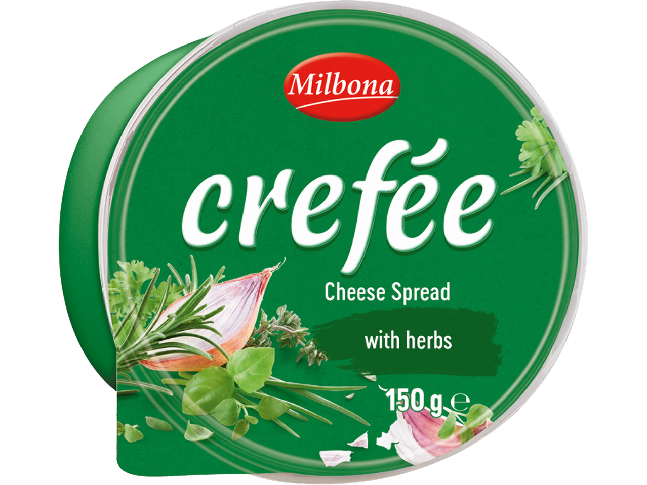 Milbona crefee cremă de brânză proaspătă cu ierburi, 150g
