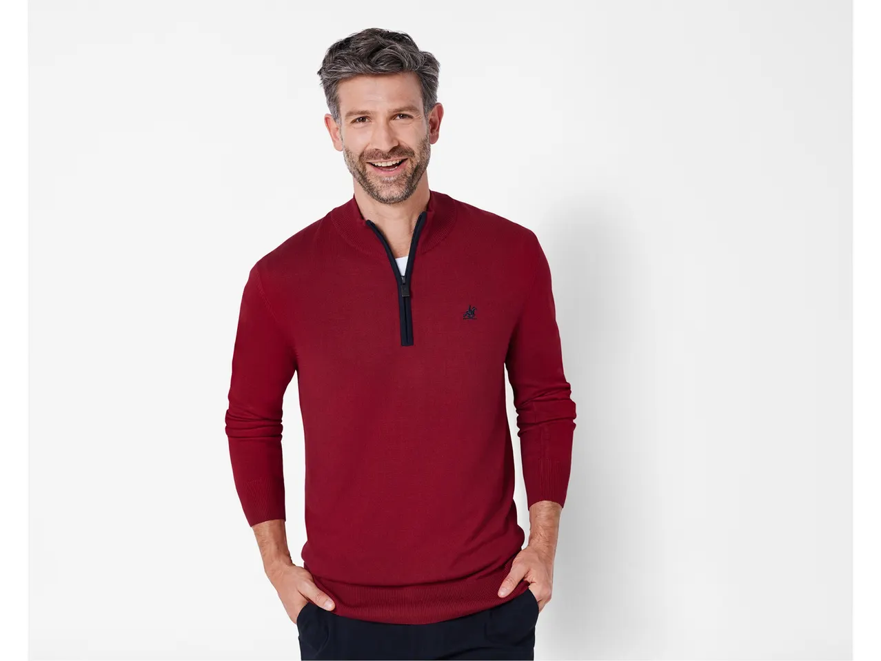 U.S. GRAND POLO DLA LIVERGY® Sweter męski ze stójką