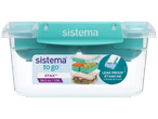 Sistema Stax lunch box with separate compartments, 39.2 oz / 1.15L, leak-proof.