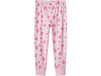 Dječje ružičaste pidžama hlače s cvjetnim uzorkom