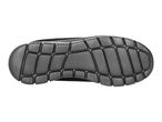 Black shoe sole with a textured grip pattern