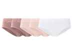 Ženske gaćice s čipkom u bež, ružičastoj i bijeloj boji.