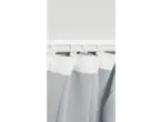 Set de perdele LIVARNO home, cu draperii gri deschis pe o șină albă.