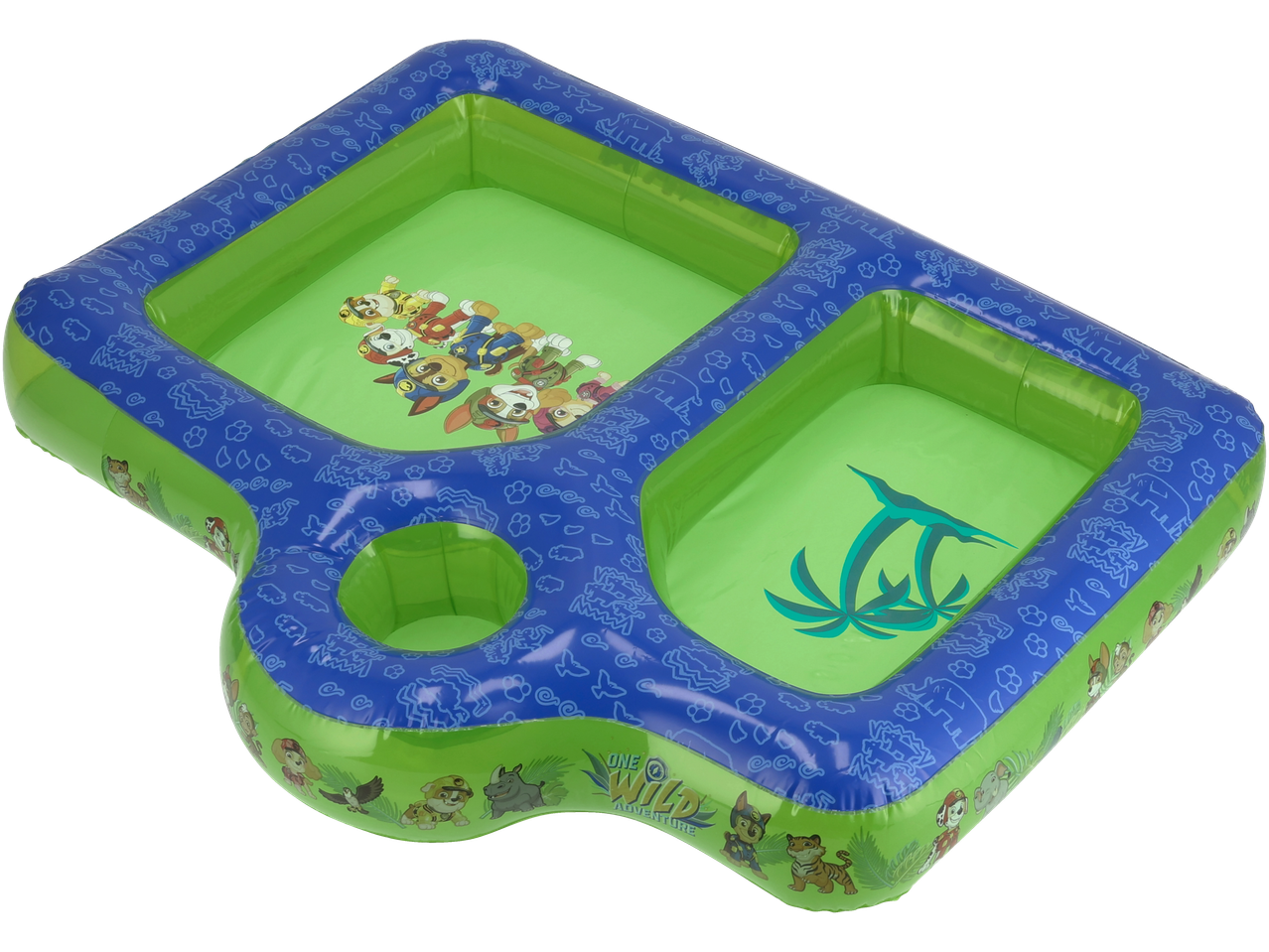 Piscină gonflabilă Paw Patrol cu două secțiuni.